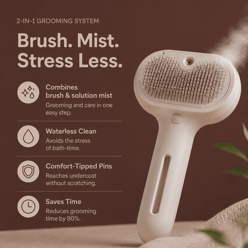 Wispaw™ MistGroom Brush