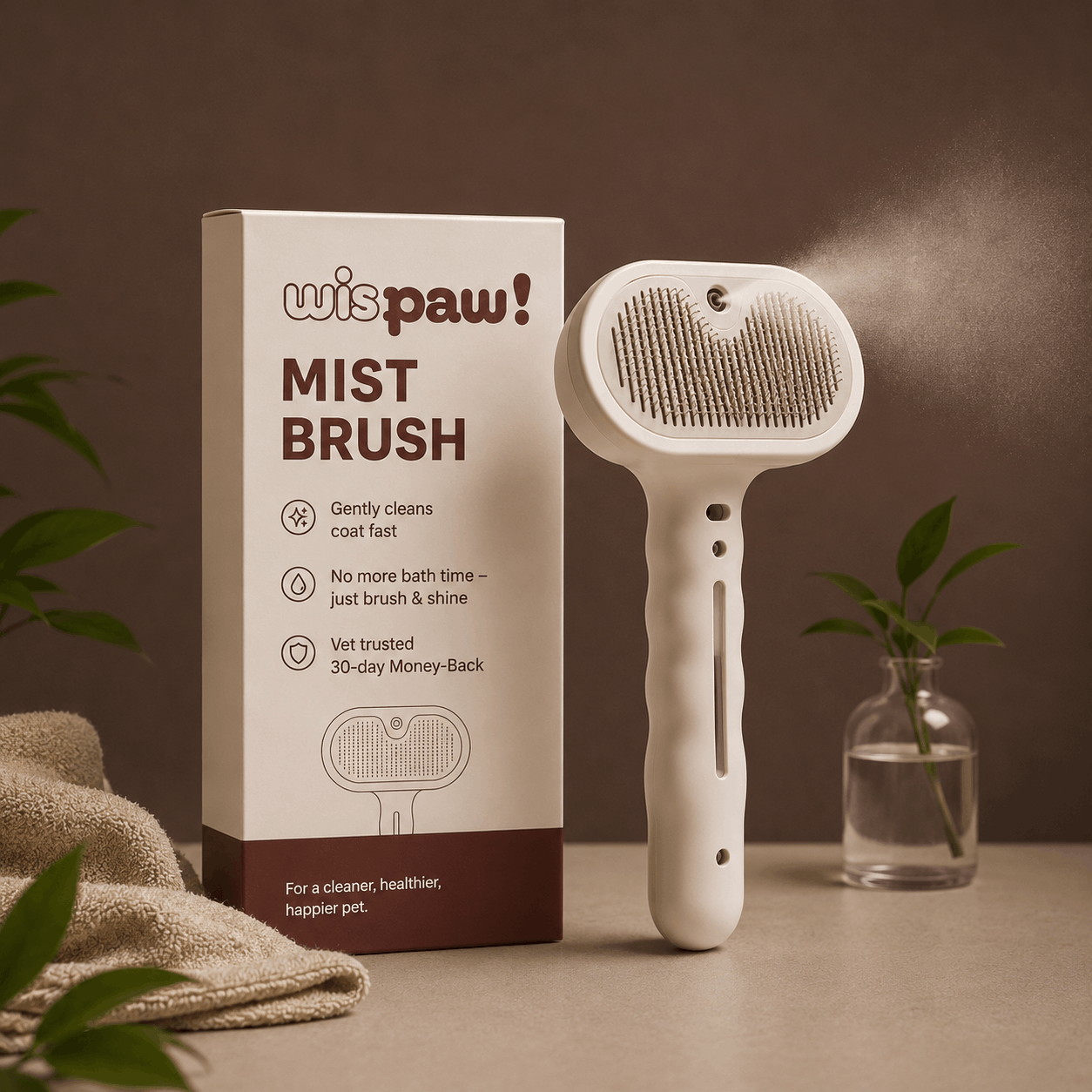 Wispaw™ MistGroom Brush